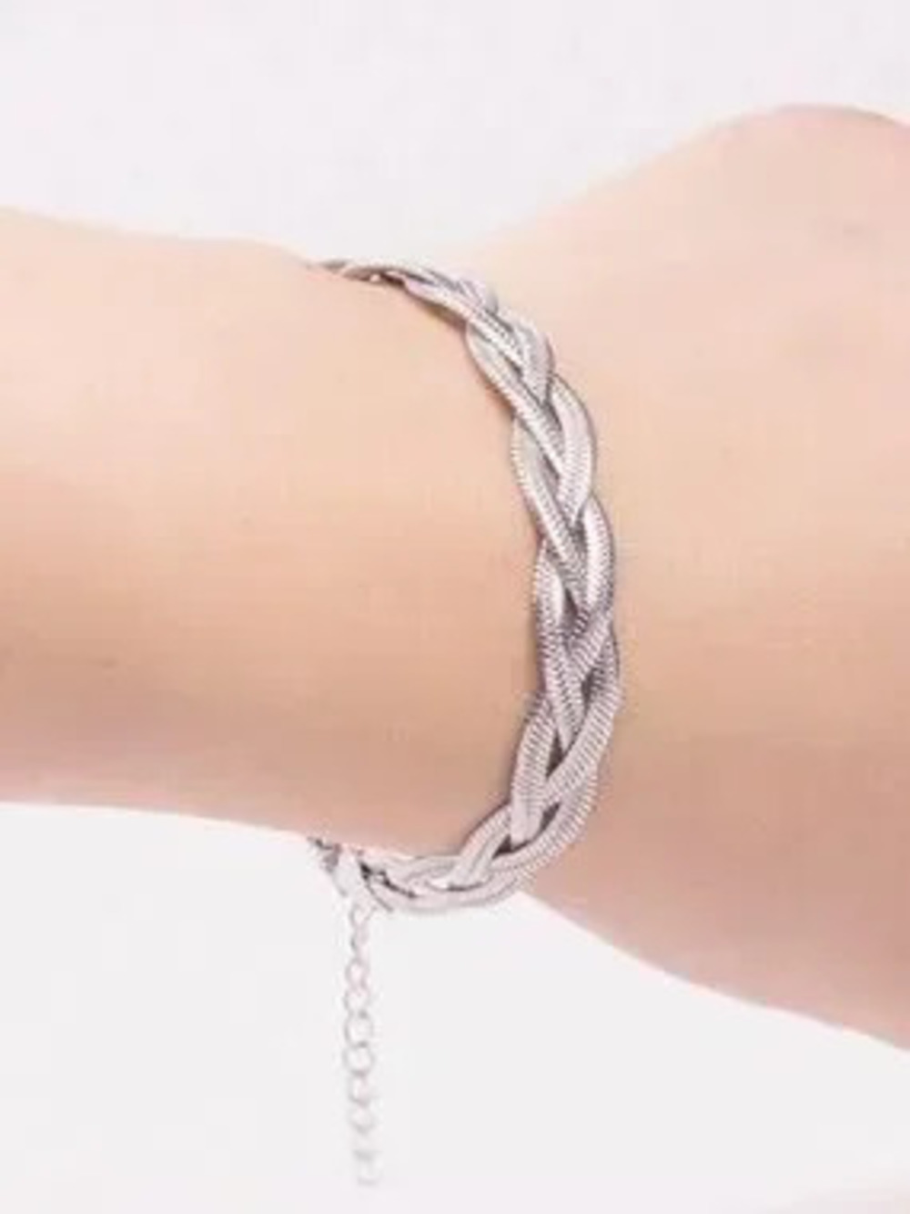 Silver Serpanti Braided Link Bracelet